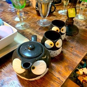 Owl tea set